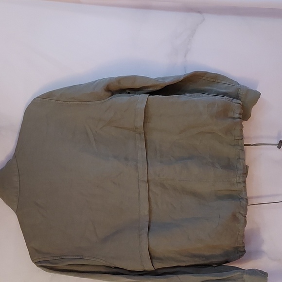 Rails Women's Sage Collins Jacket Militay Tencel Linen Zipper Snaps Draw… - Picture 5 of 11